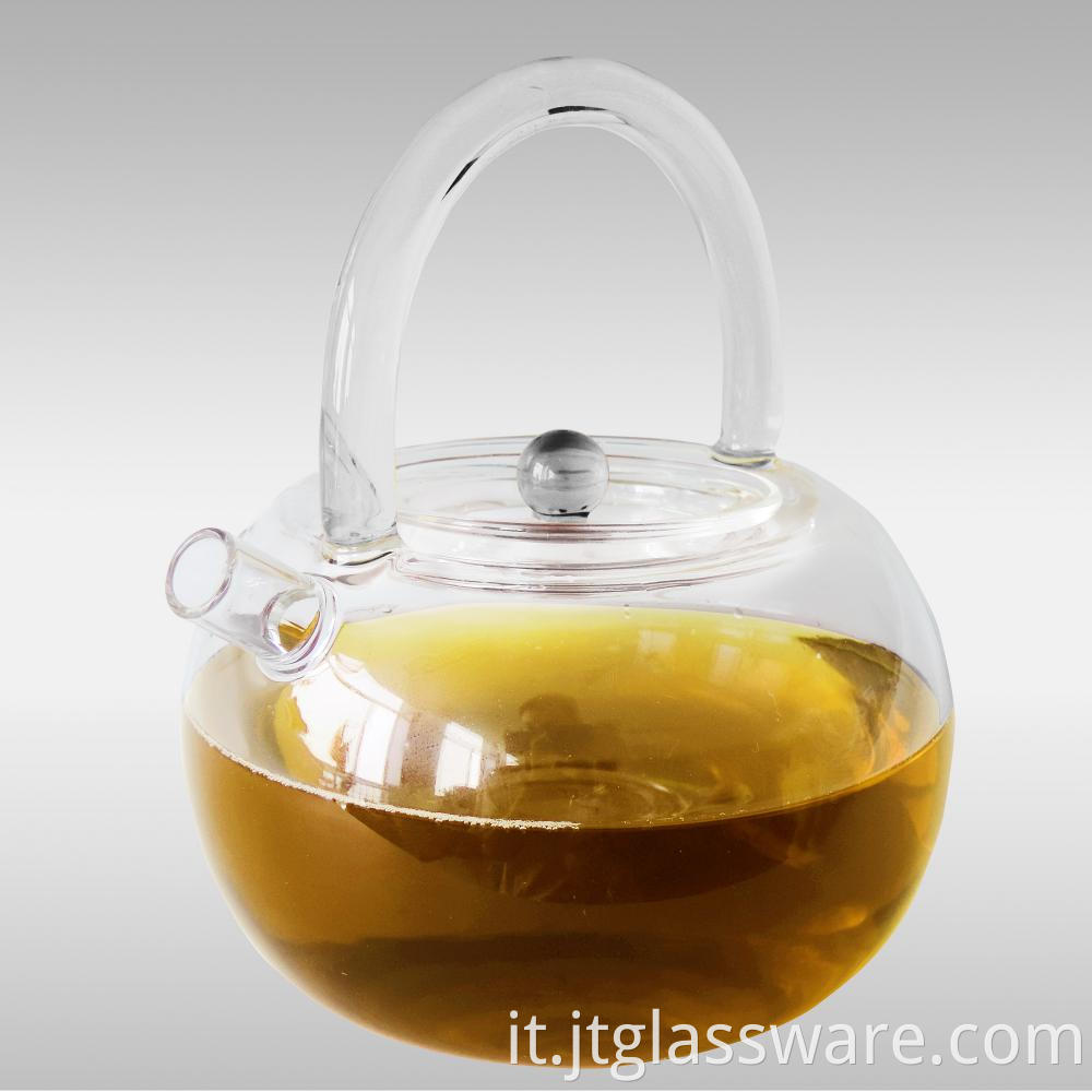 Glass Teapot with colar handle